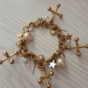 Vintage Kirks Folly Gold Charm Bracelet